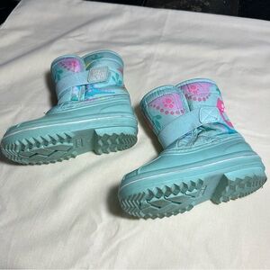 Place Aqua and Pink Kids Snow Boots